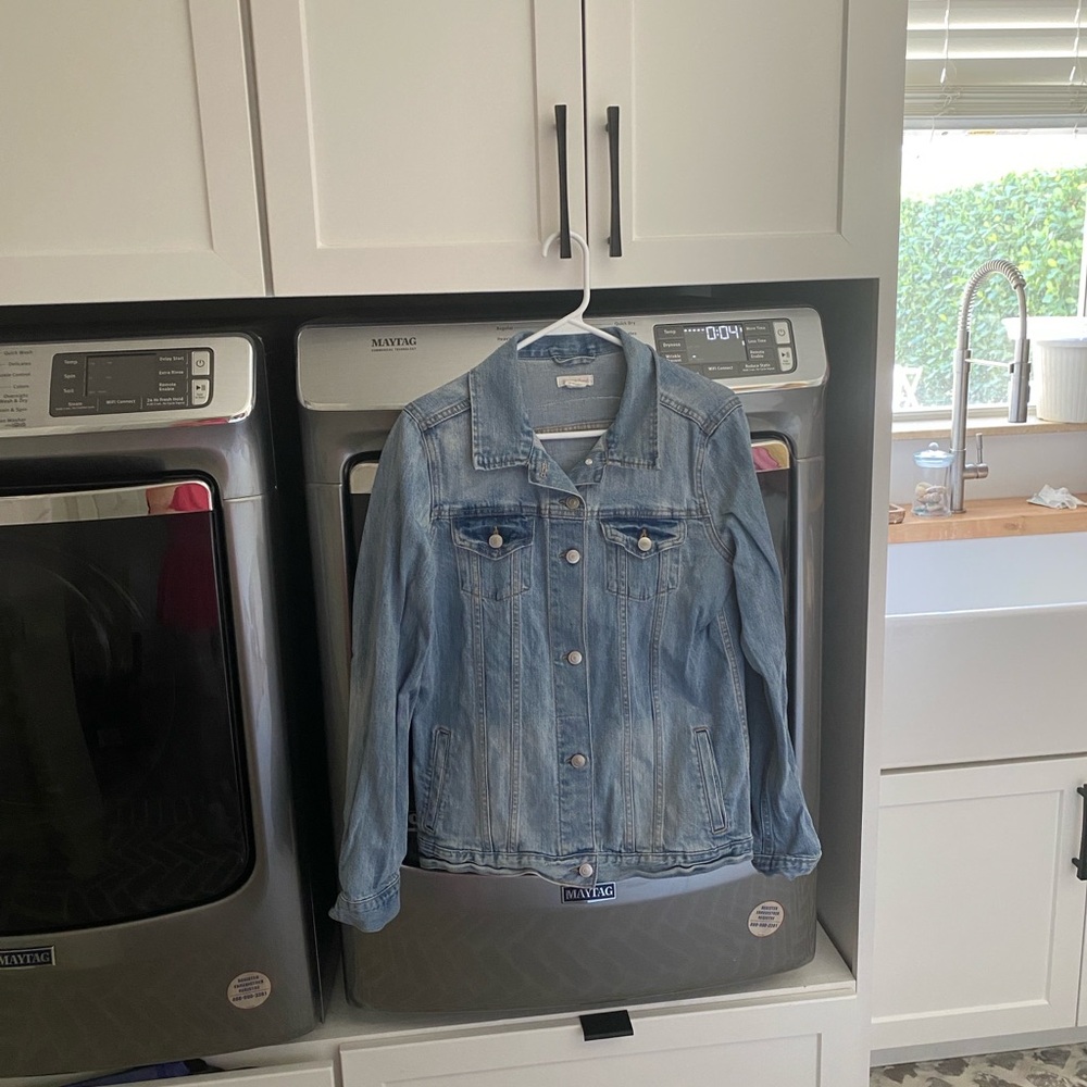 Long Sleeve Maternity Denim Jacket - Isabel Maternity by Ingrid & Isabel - Picture 9 of 11